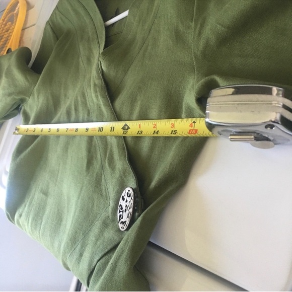 🛍️ Soft surroundings 100% Linen Stylish wrap jacket with 3/4 sleeve Size PXS - Picture 5 of 12